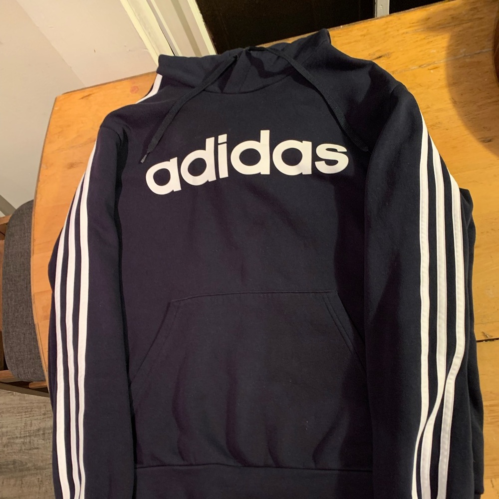 Adidas Navy Blue Sweatshirt - Large